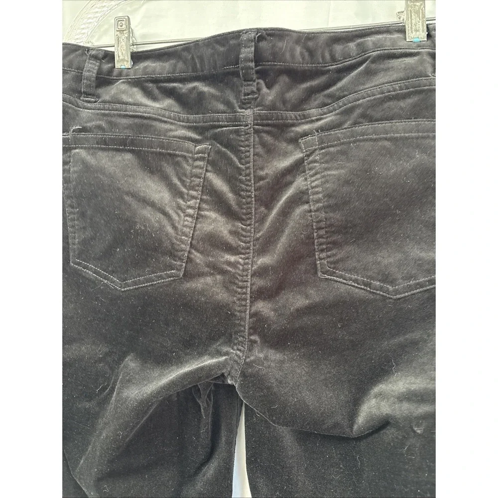 VTG Christopher & Banks Women’s Pants Size 10 Black Velvet Feel 5 Pockets 34x31